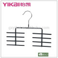 2015 PVC coated space saving metal tie hangers with 16racks